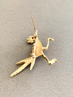 Load image into Gallery viewer, Vintage 14K Yellow Gold &amp; Ruby Road Runner Brooch
