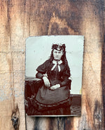 Load image into Gallery viewer, Tintype 1/6 Plate Vintage Photograph Portrait of Woman
