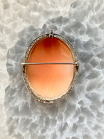 Load image into Gallery viewer, Hand Carved Shell Cameo Brooch with Bail
