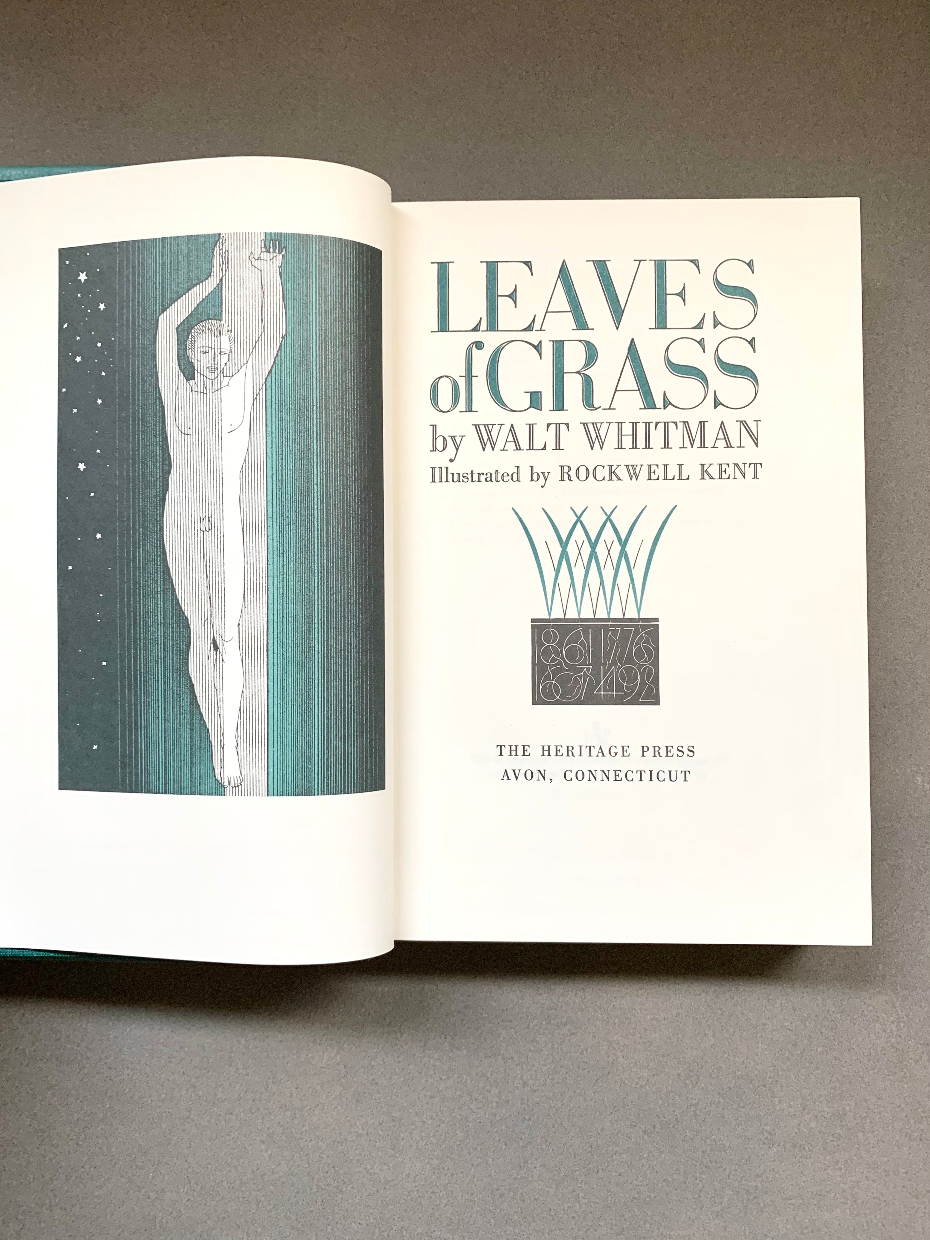 "Leaves of Grass" by Walt Whitman; Complete & Unabridged Heritage Press Avon, Connecticut