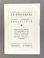 Load image into Gallery viewer, Plaza de Toros de Vista Alegre; Temporada 1949; Programa Oficial; Spain; Matador; Bullfighter
