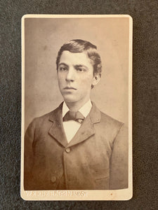 Vintage Photograph Cabinet Card "Portrait of Young Man; Early 1900's