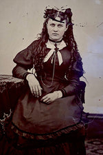 Load image into Gallery viewer, Tintype 1/6 Plate Vintage Photograph Portrait of Woman
