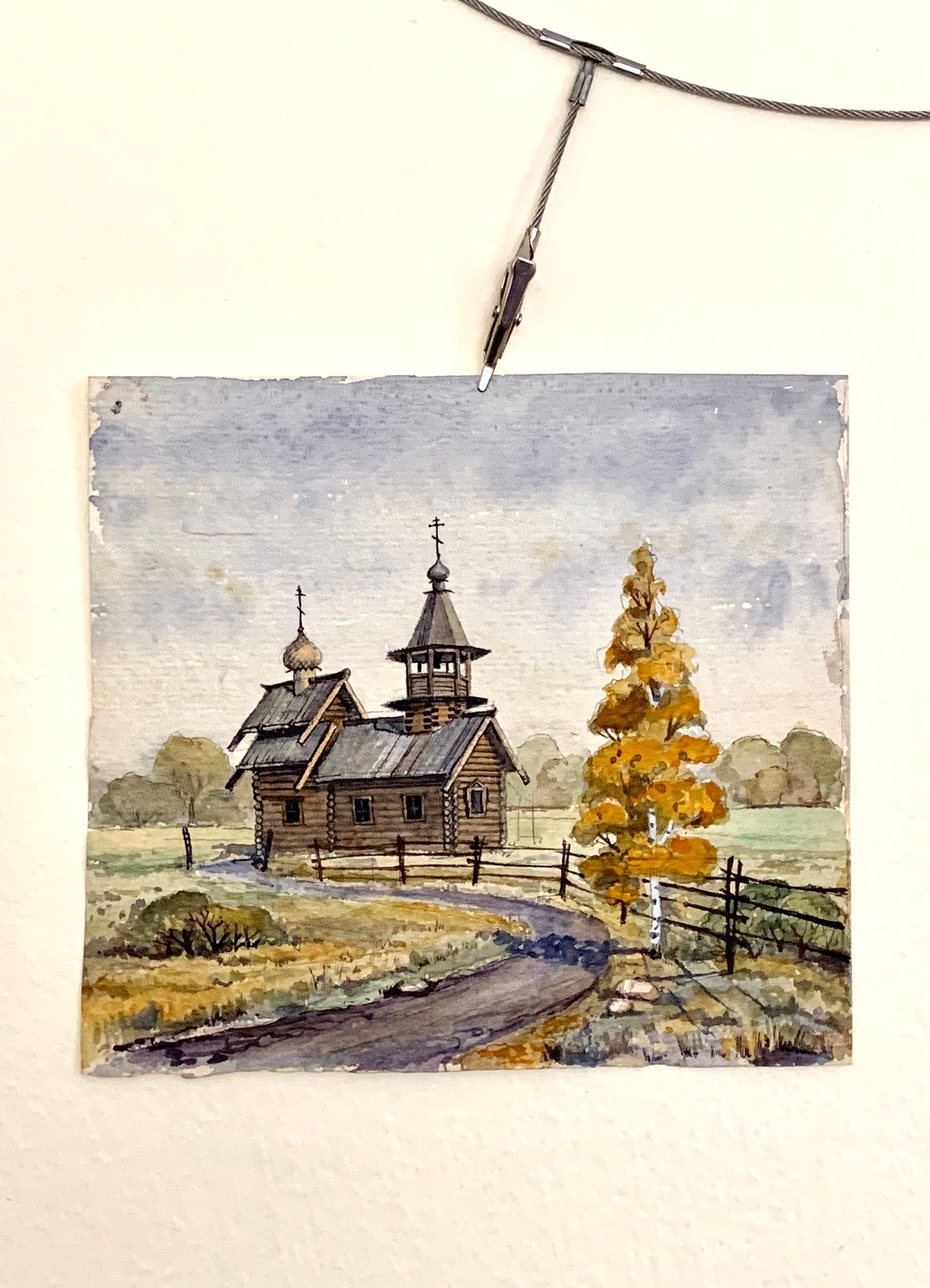 Original Artist Signed Watercolor; Scenic Landscape
