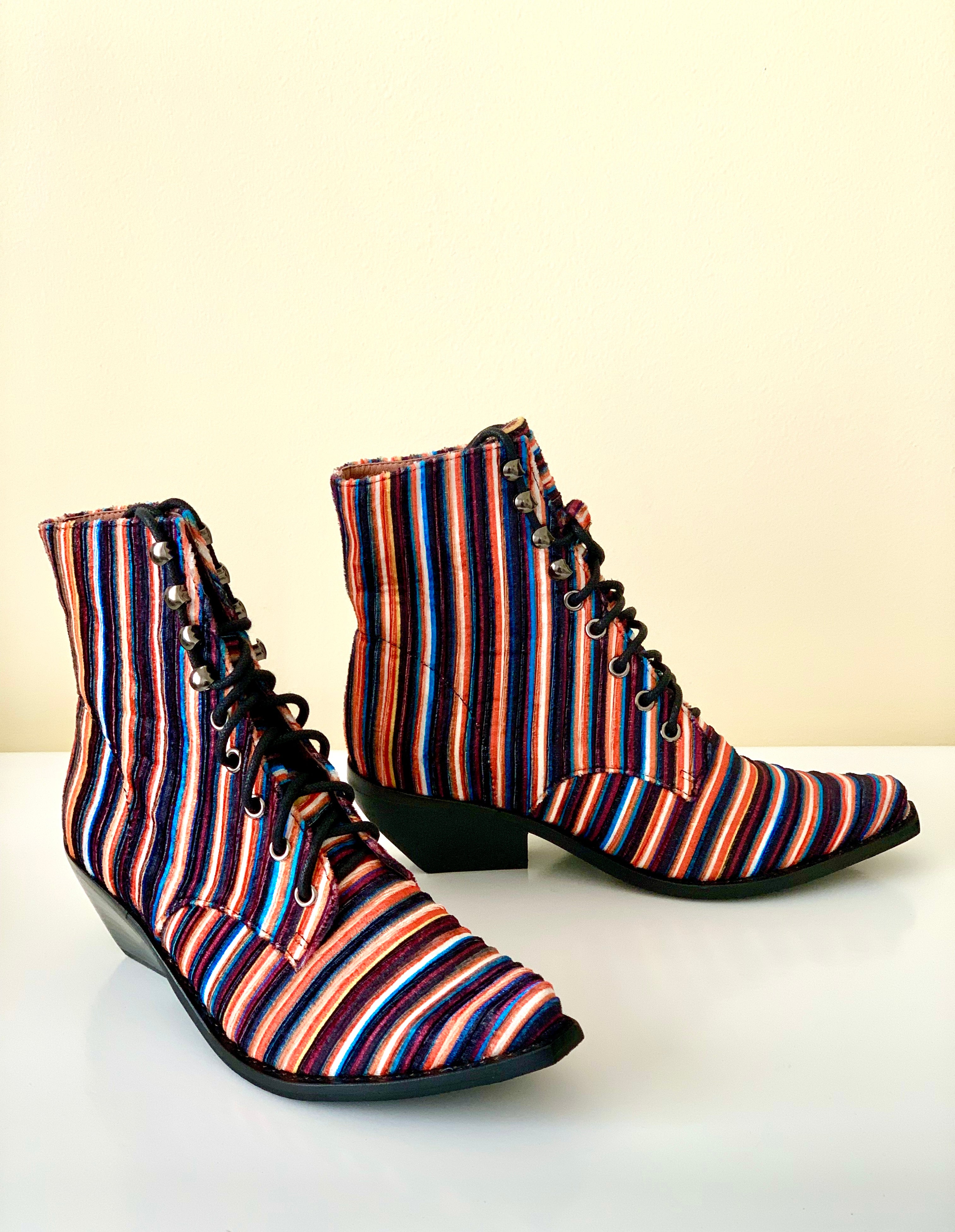 Multicolor Ankle Boots