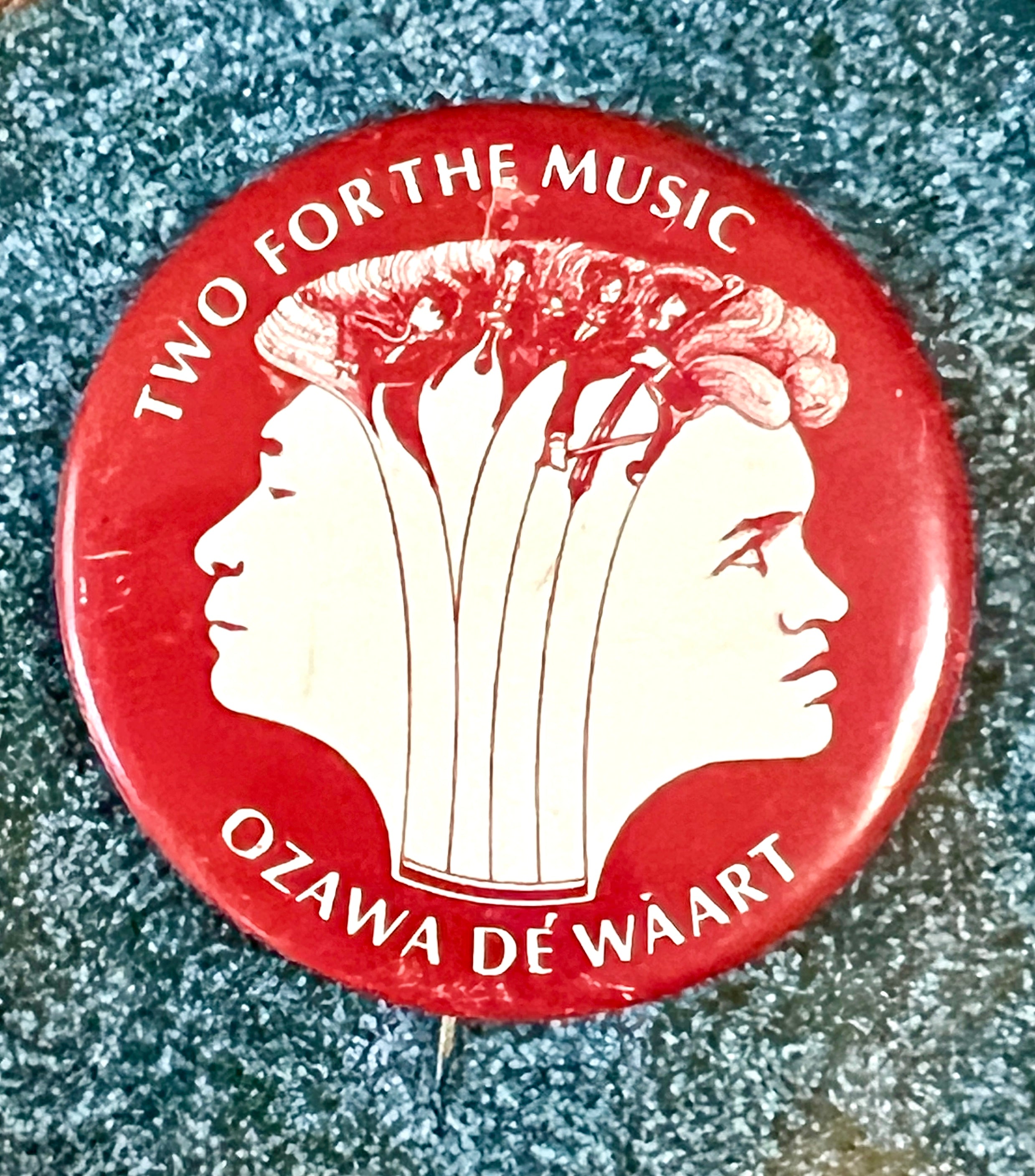 Two For the Music Ozawa & De Waart Pinback Button