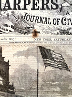 Harper's Weekly Journal President Lincoln at Independence Hall Philadelphia 1861