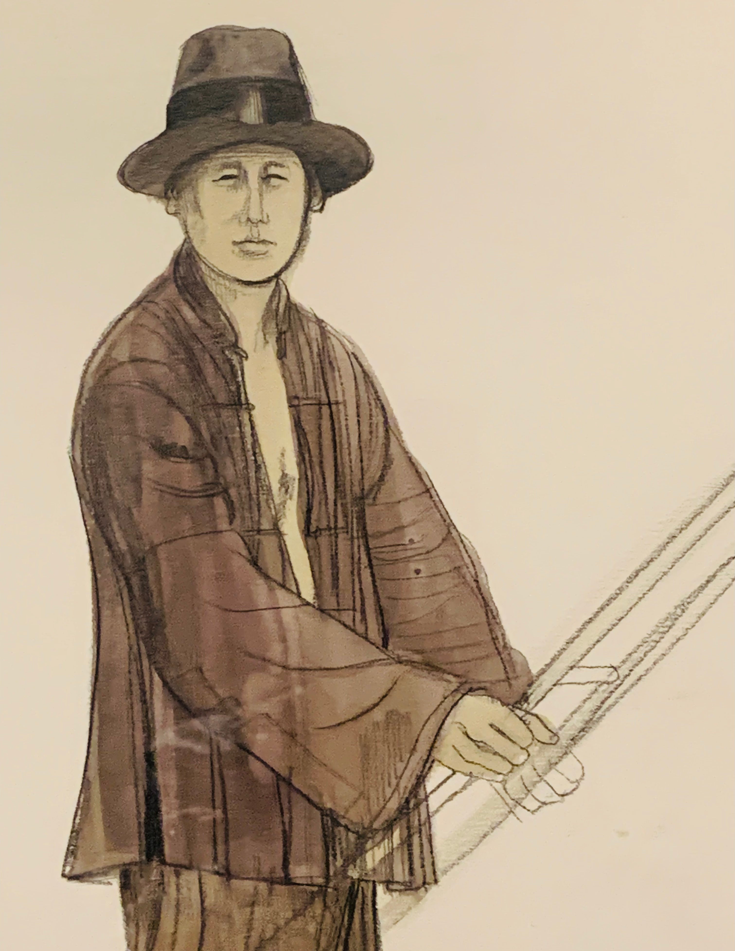 Watercolor & Graphite Portrait (1973)