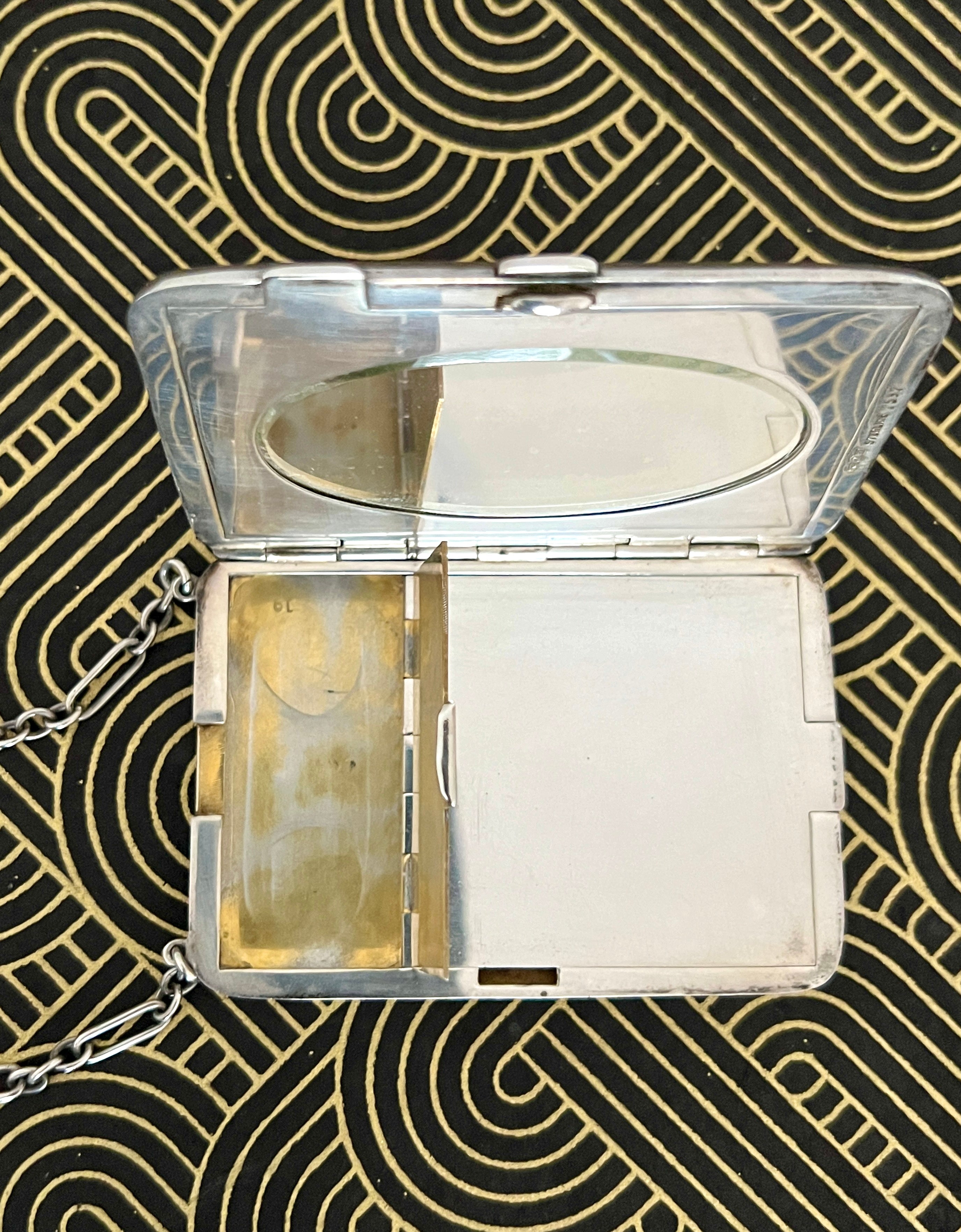 Antique Sterling Silver Coin Purse Compact