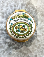 Bilston and Battersea Enamels (England) Happy Birthday Mini Keepsake Box