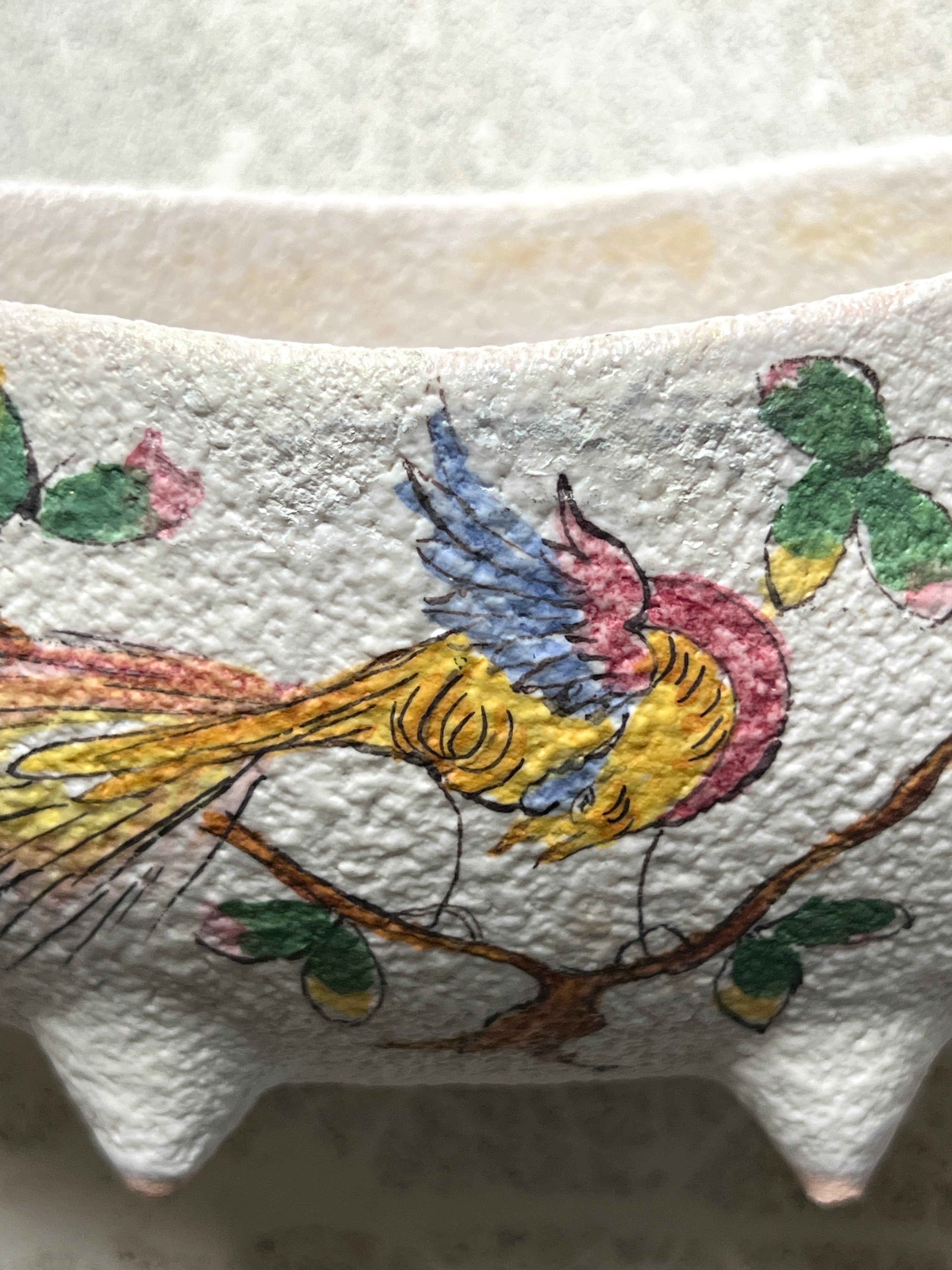 Hand Painted Terracotta Container