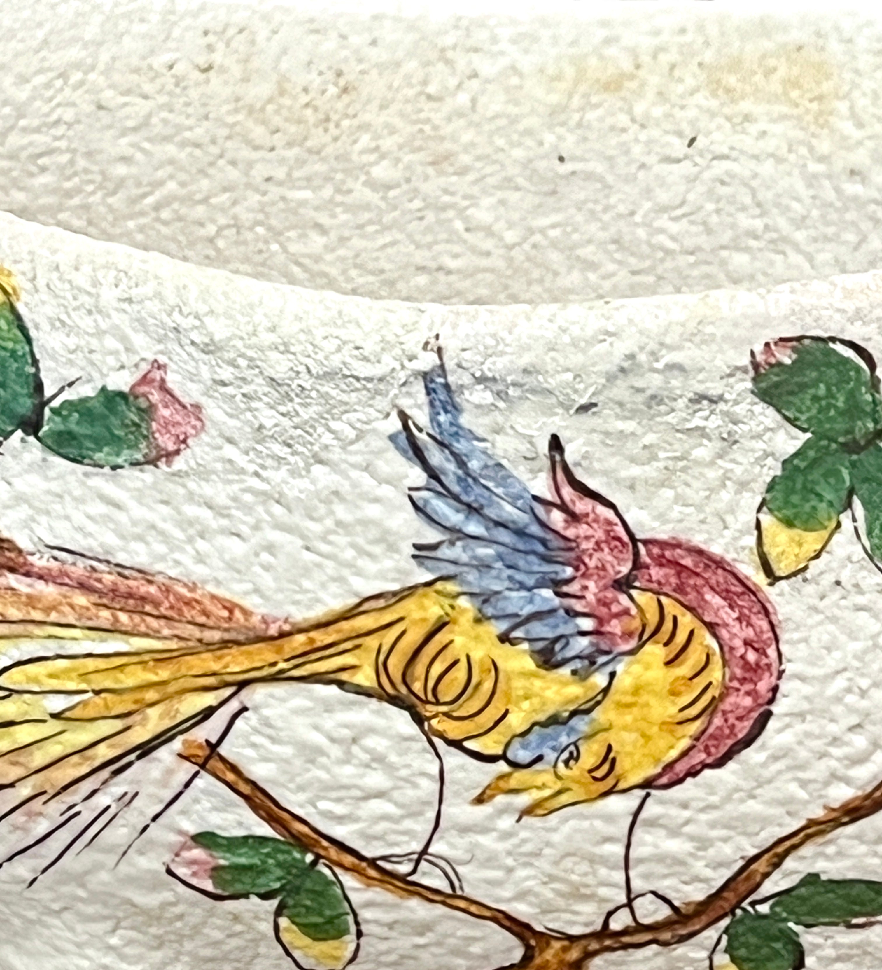 Hand Painted Terracotta Container