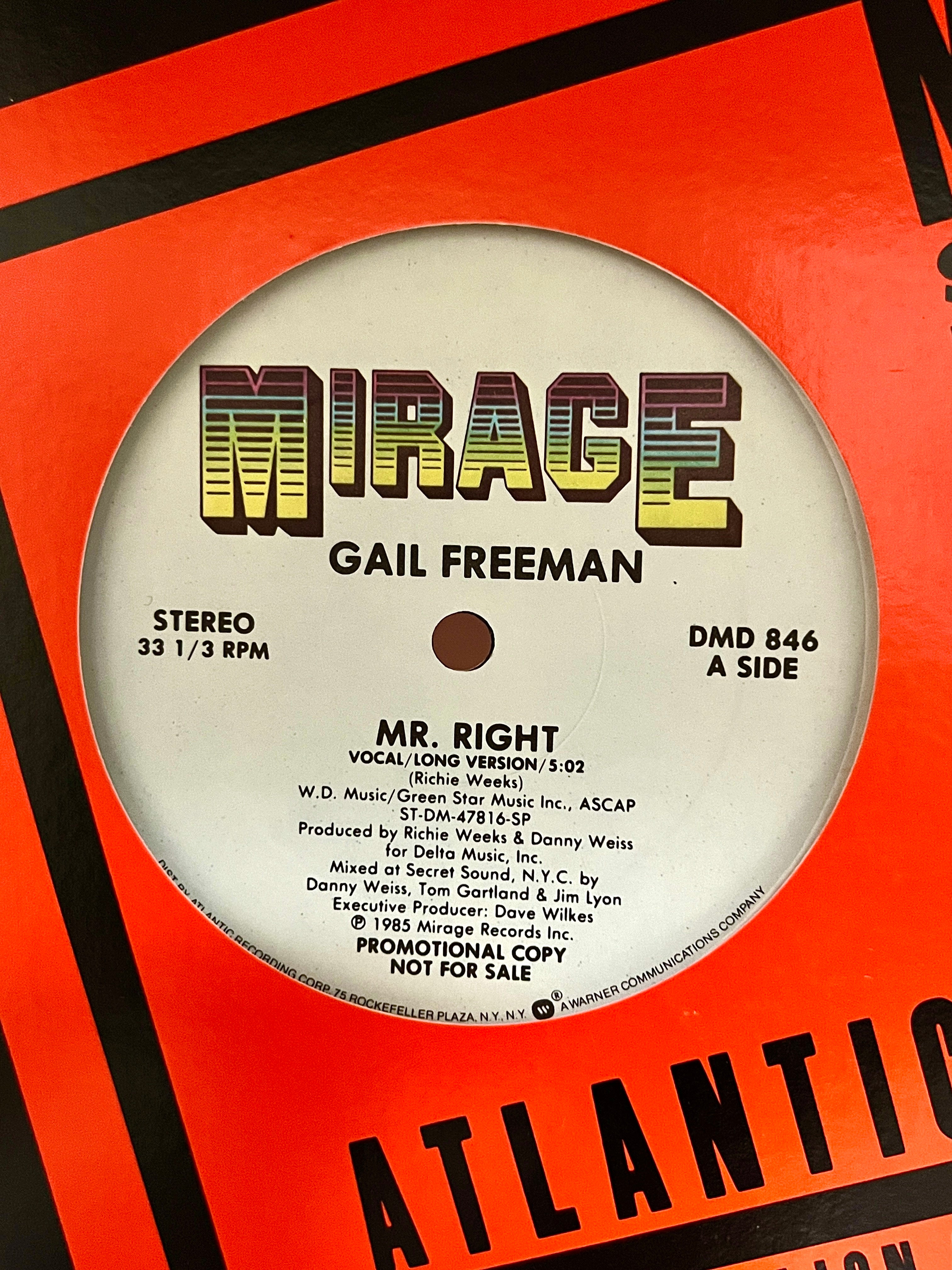 Gail Freeman: Mr. Right  12" Maxi Single Vinyl