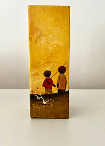 Art on Wood Block: Artist; Irwin H. Brown