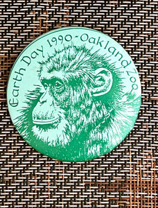 Earth Day 1990 Oakland Zoo Pinback Button