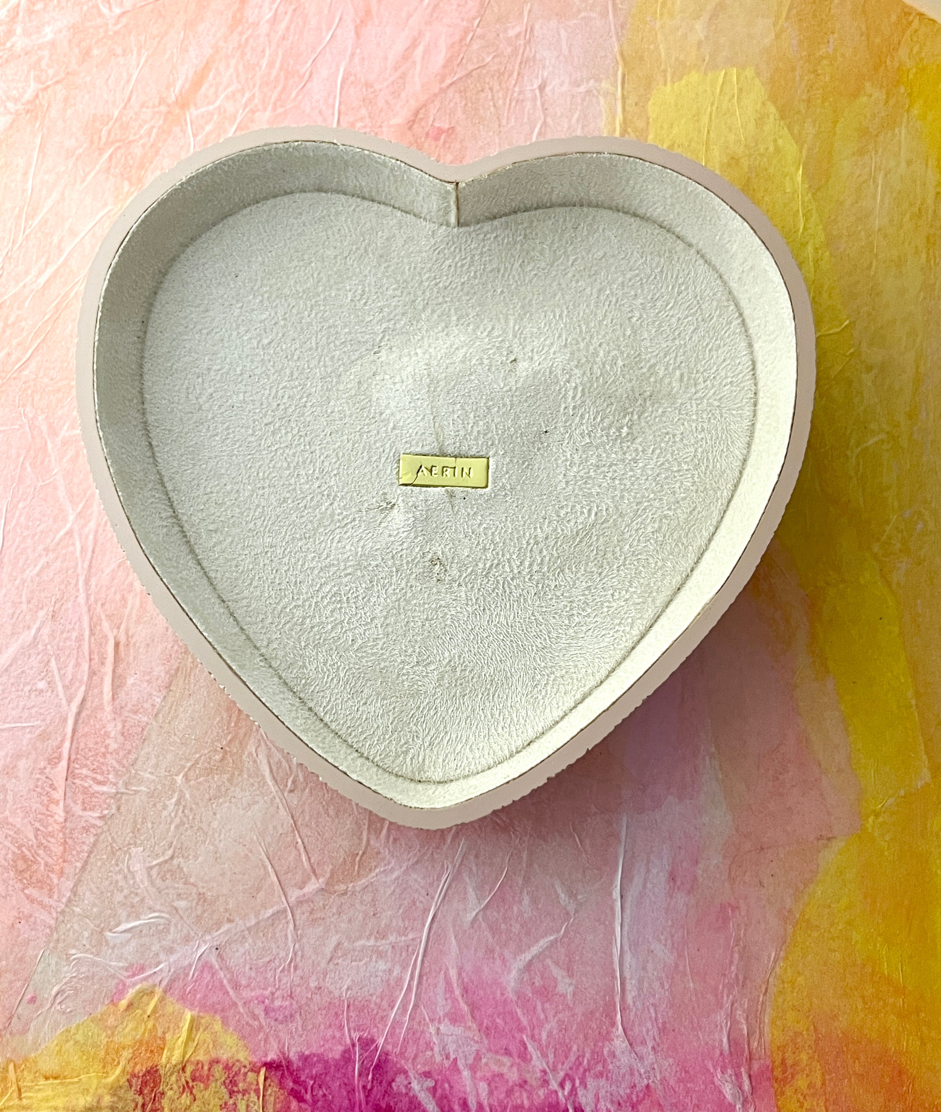 Aerin Shagreen Blush Heart Shaped Box