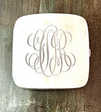 Vintage Silver Metal Wallet Organizer