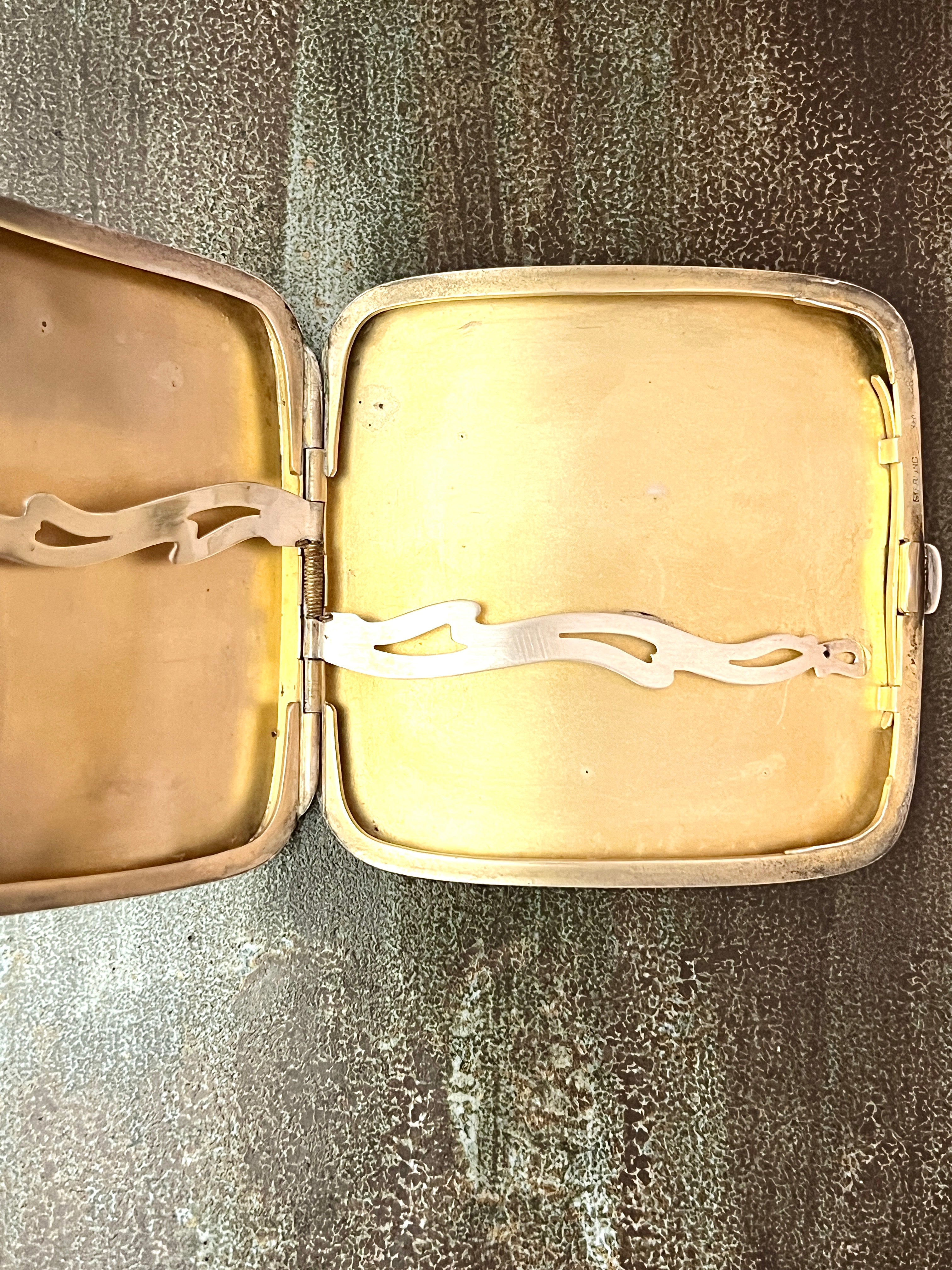 Vintage Silver Metal Wallet Organizer