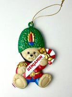 Load image into Gallery viewer, Teddy Bear &quot;Benjamin&quot; Holiday Ornament
