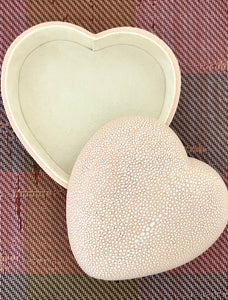 Aerin Shagreen Blush Heart Shaped Box