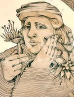 Load image into Gallery viewer, Mary Lou Higgins &amp; Edward Higgins Ceramic Plate 1976 High Gloss Silver Glaze Portrait
