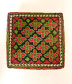 Bamileke Beaded & Shell Rimmed Basket