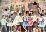 Load image into Gallery viewer, Margaret Taylor Burroughs&#39; Signed &amp; Dated Color Litho Print &quot;Birthday Party&quot; 1995
