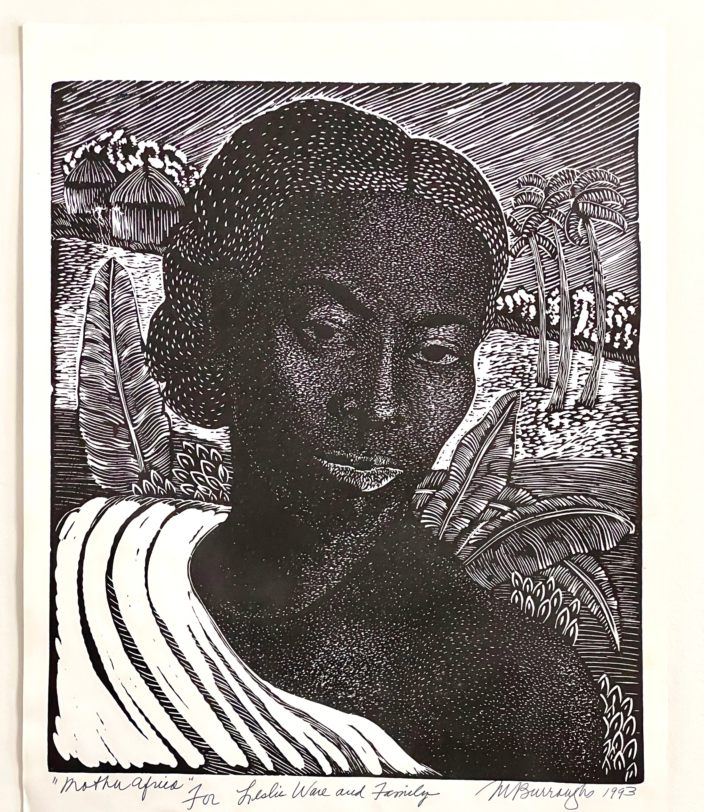 Margaret Taylor Burroughs Signed & Dated Print “Mother Africa” 1993