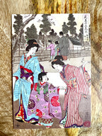 Japanese Postcard Art; Artist Yōshū Chikanobu (Toyohara Chikanobu, 19th C.)Ueno Zoological Garden