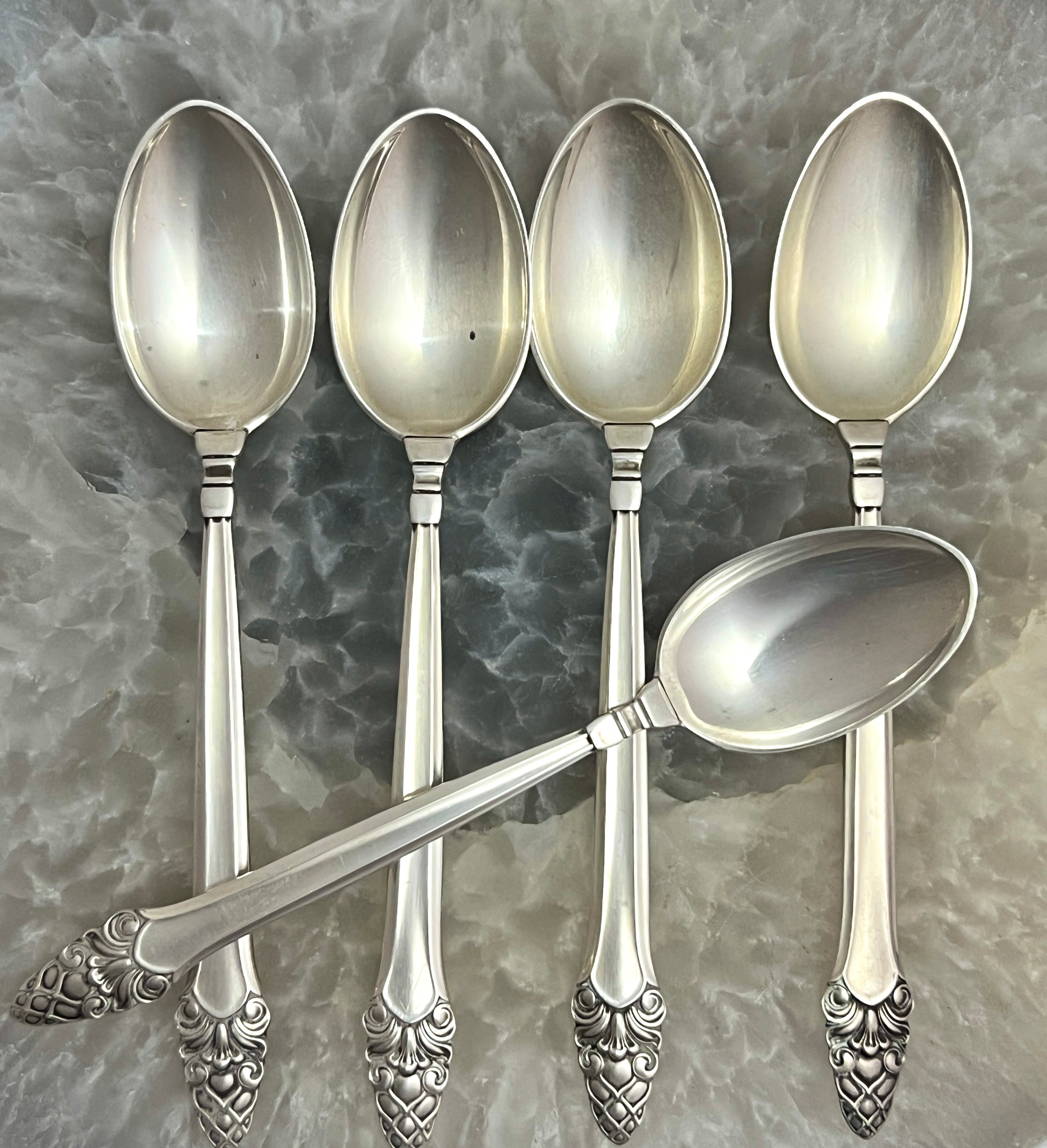 Set of 6 Vintage Gorham Sterling Silver Demitasse Spoons (Sovereign)