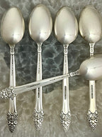 Set of 6 Vintage Gorham Sterling Silver Demitasse Spoons (Sovereign)