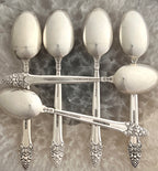 Set of 6 Vintage Gorham Sterling Silver Demitasse Spoons (Sovereign)