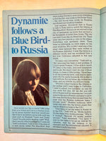 Load image into Gallery viewer, Page from a book or magazine with text and a photo of a person, featuring the title &#39;Dynamite follows a Blue Bird to Russia&#39;.
