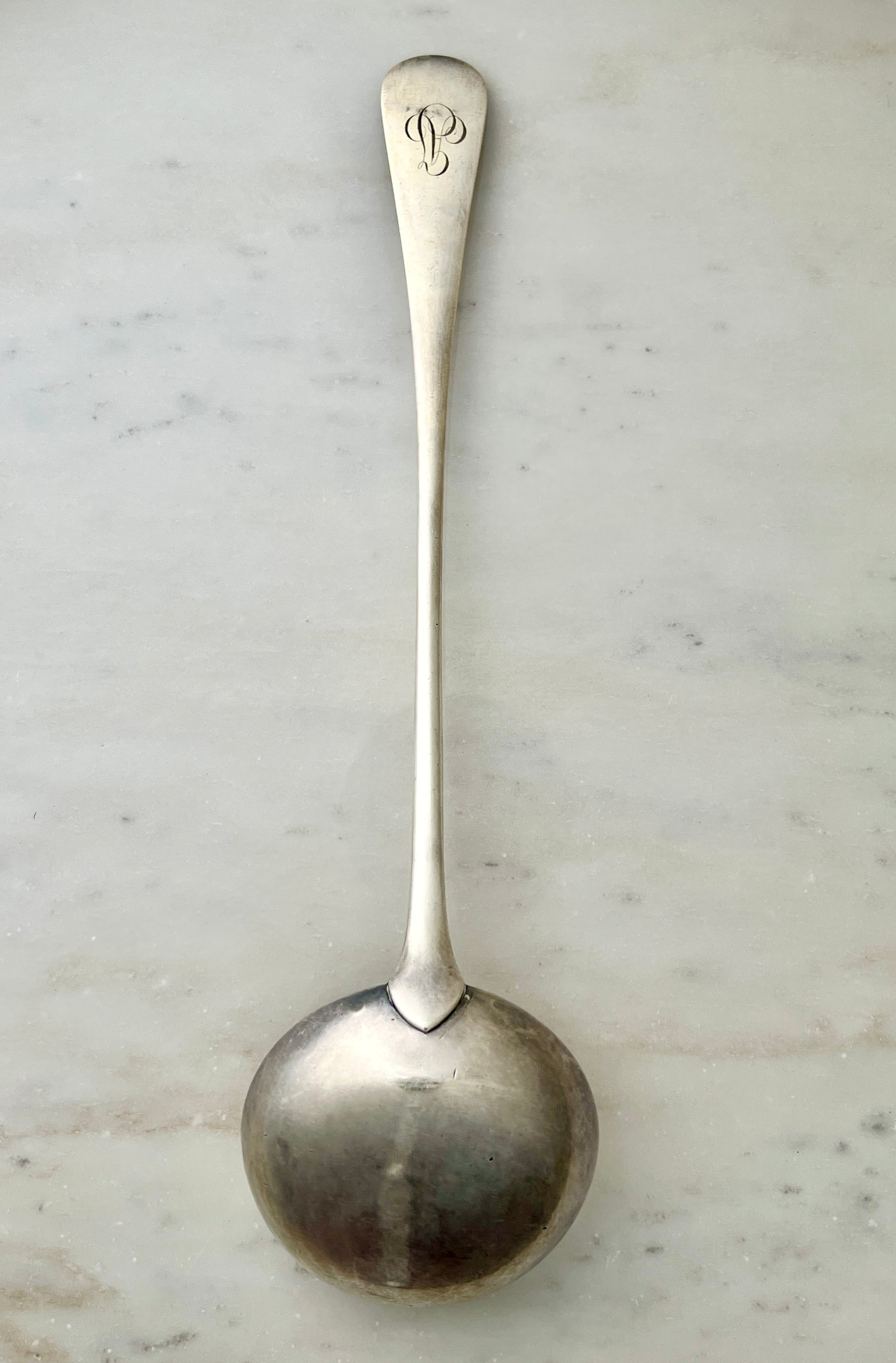 Cailar Bayard (France) Antique Silver-Plated Ladle Serving Spoon