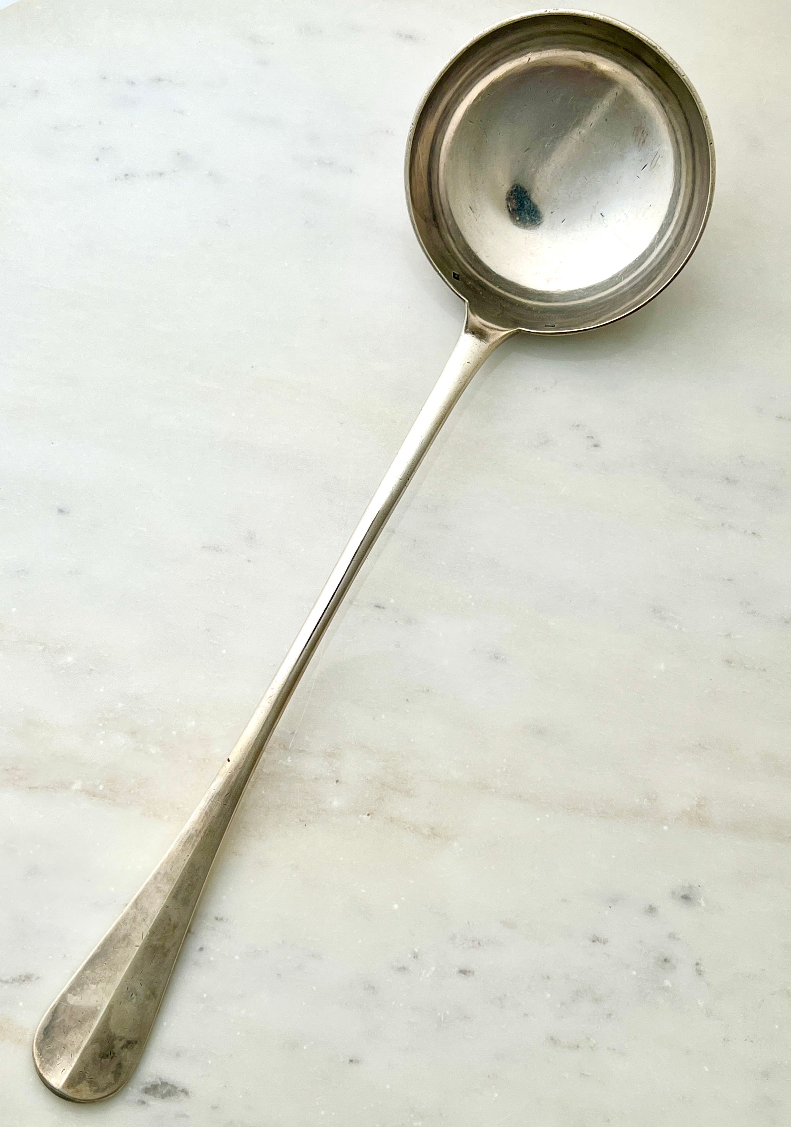 Cailar Bayard (France) Antique Silver-Plated Ladle Serving Spoon