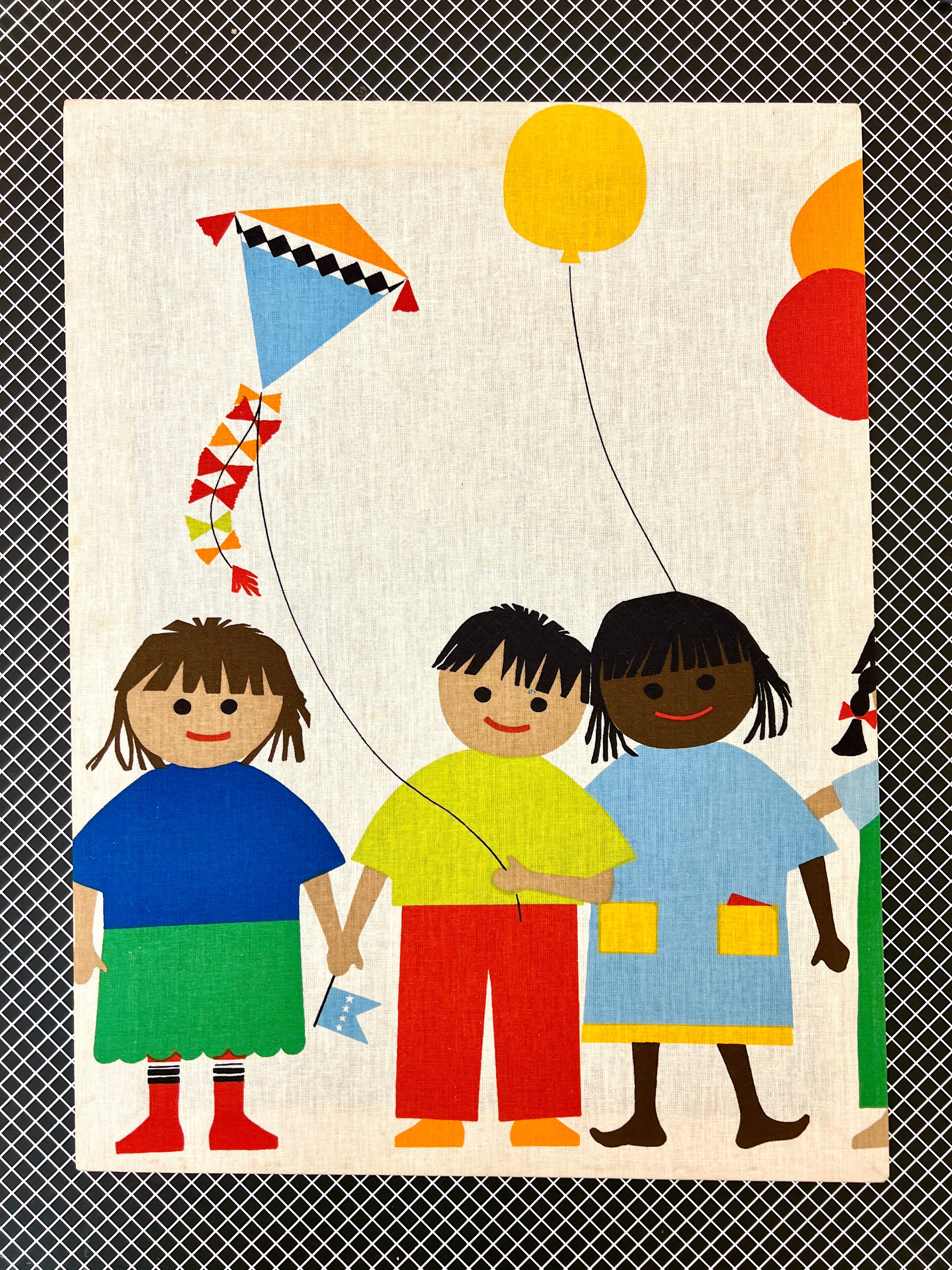1977 "International Printworks Inc" Silkscreen ("Multicultural Children")
