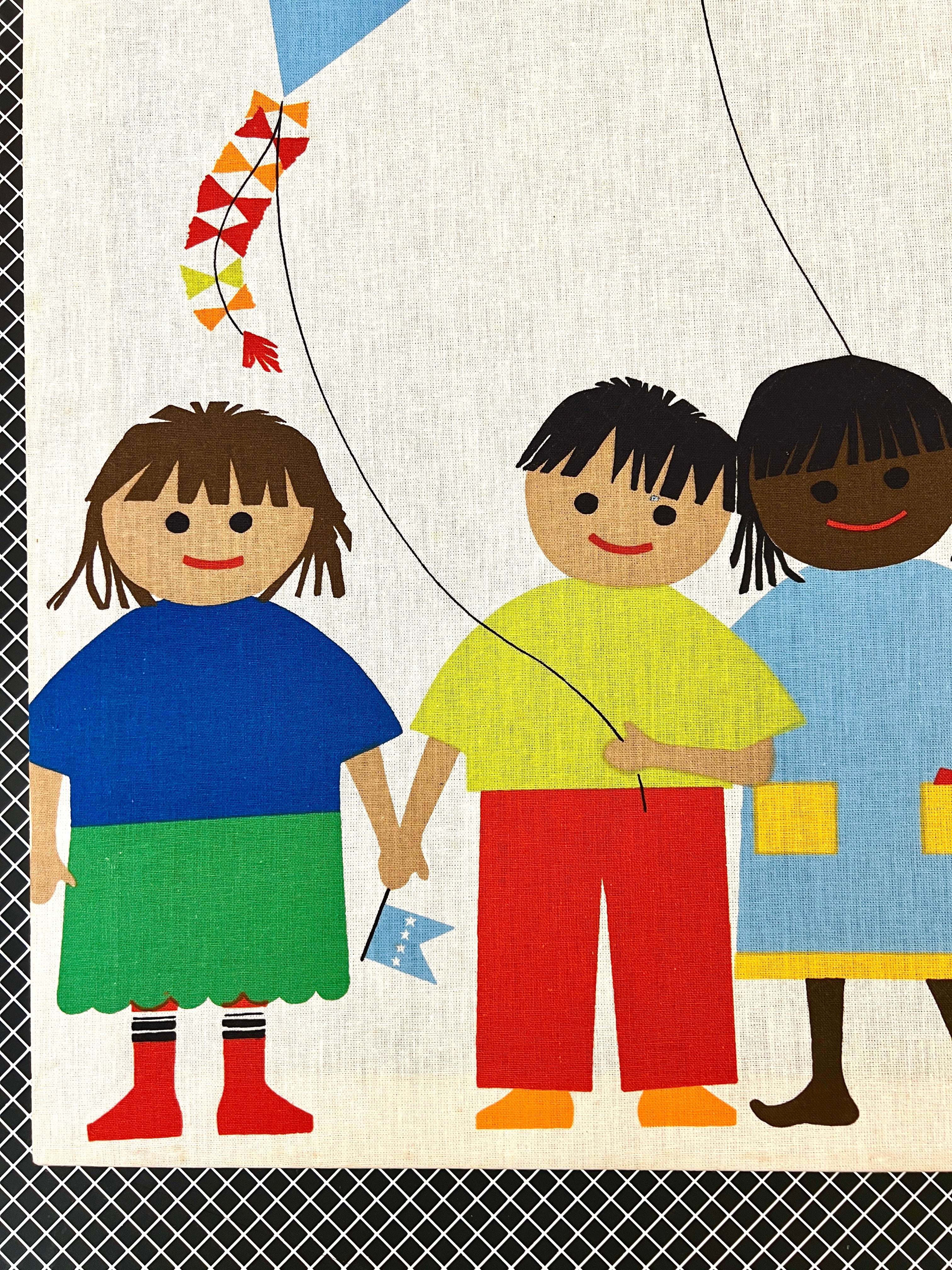 1977 "International Printworks Inc" Silkscreen ("Multicultural Children")