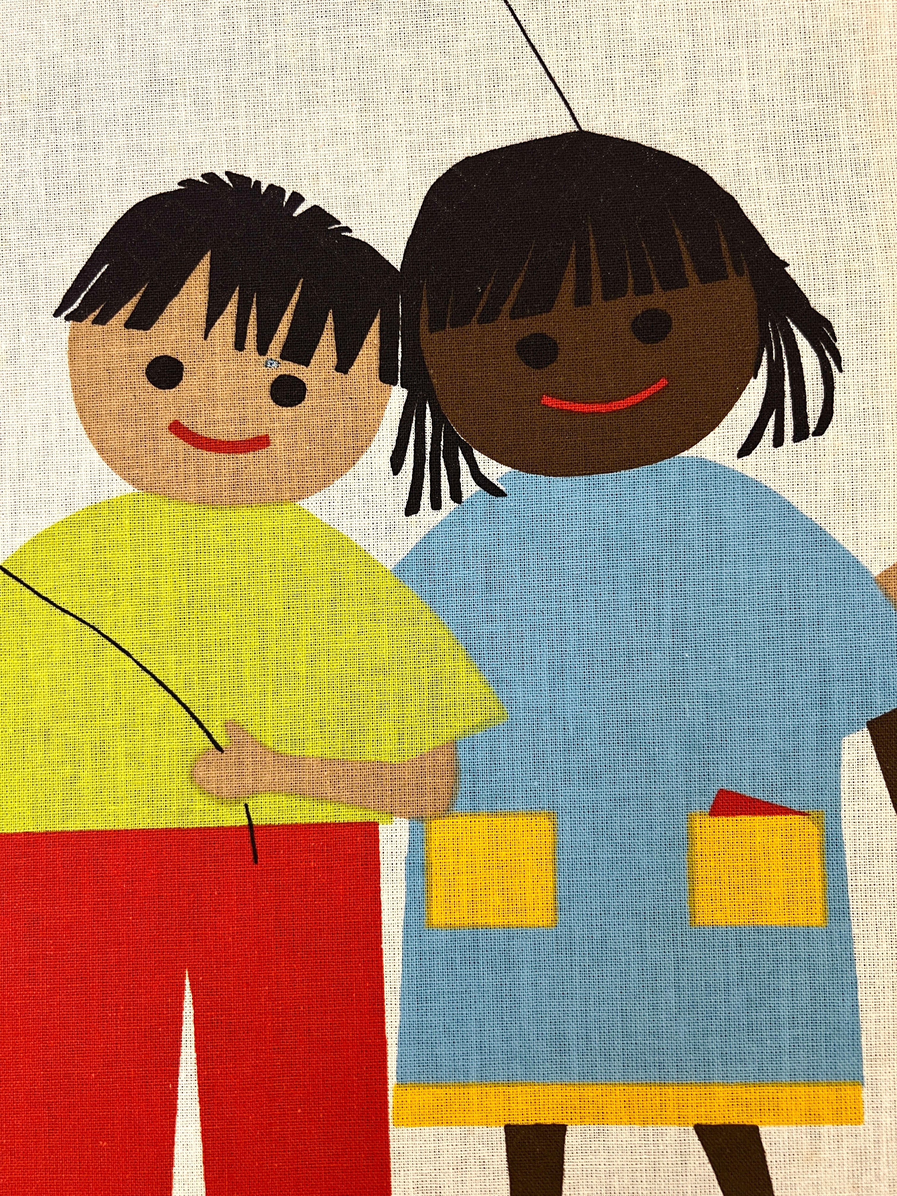 1977 "International Printworks Inc" Silkscreen ("Multicultural Children")