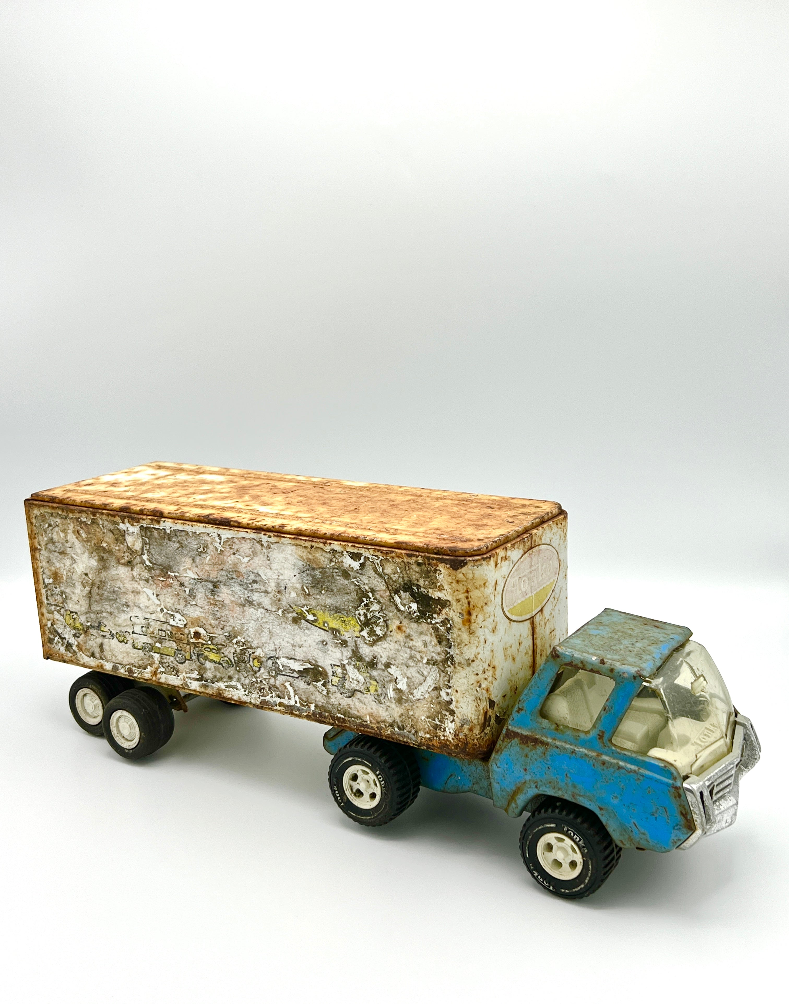 Vintage Rusty Blue & White Tonka Truck