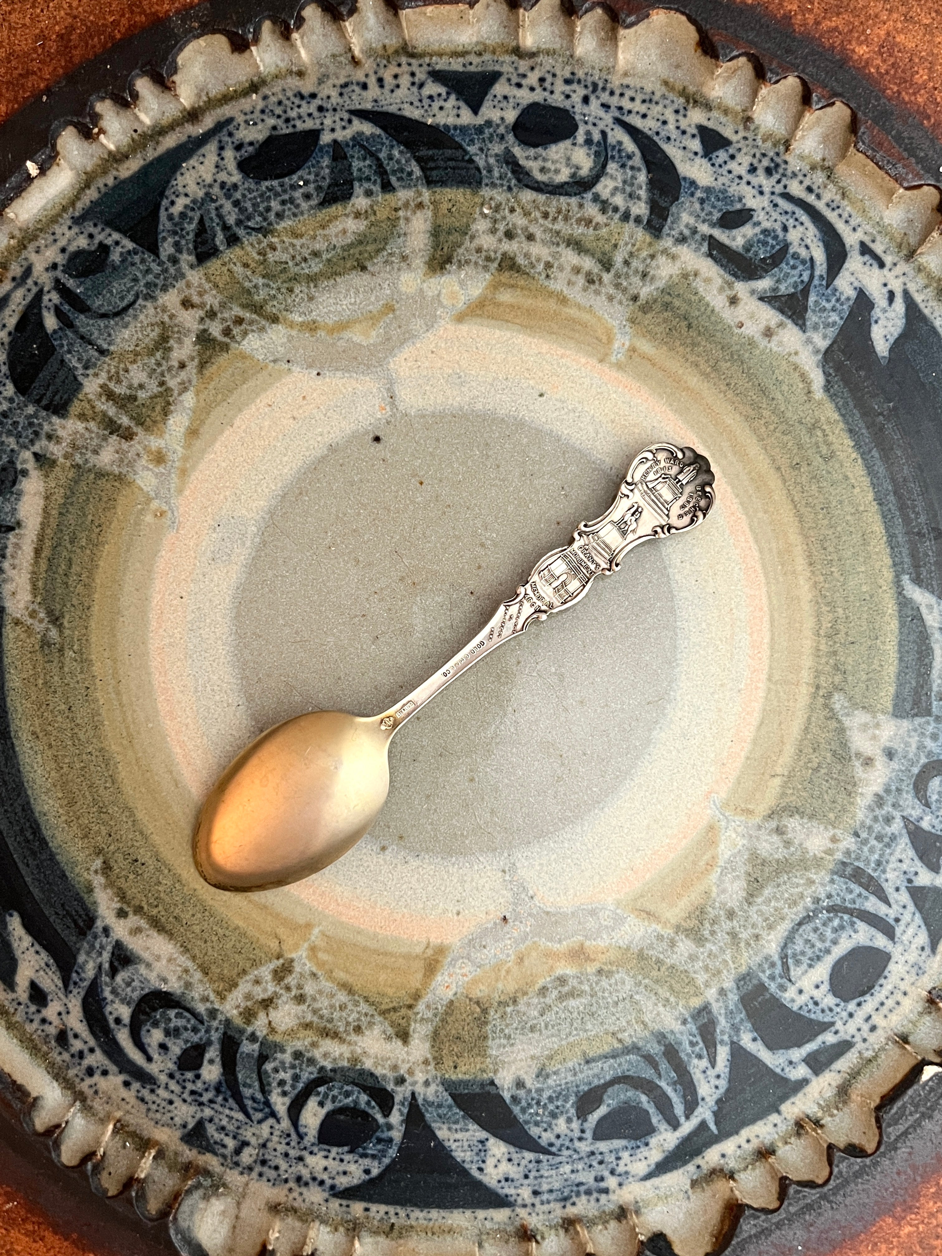 Antique Alvin Co. Sterling Silver Spoon w/Gilt Wash (New York; City Hall Subway)