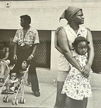 Black & White Framed Print (African American Families in the City 1970's )