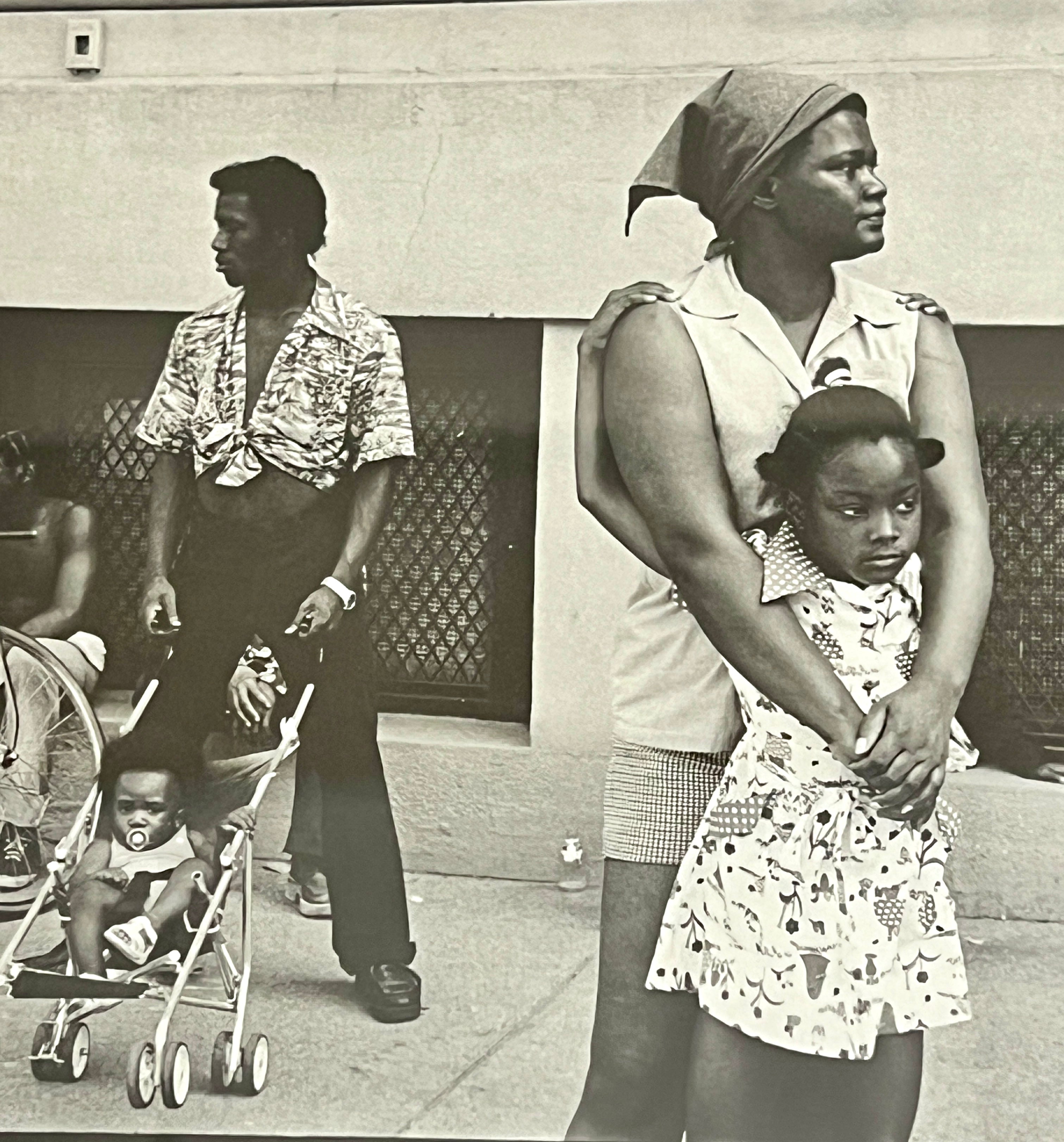 Black & White Framed Print (African American Families in the City 1970's )