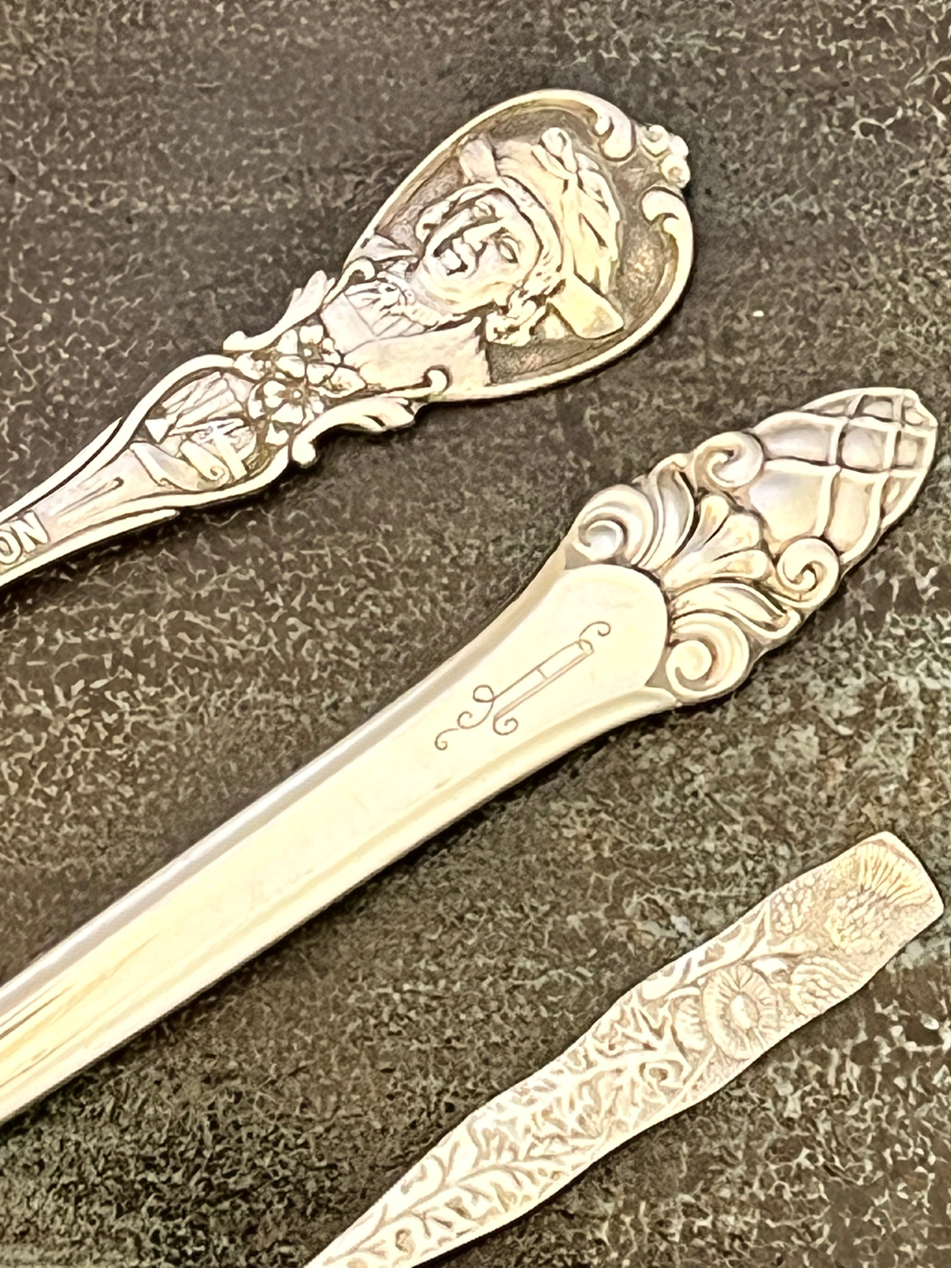 Tilden-Thurber & Co. Sterling Silver Spoon; Gorham Fork; & Demitasse "Owatonna"