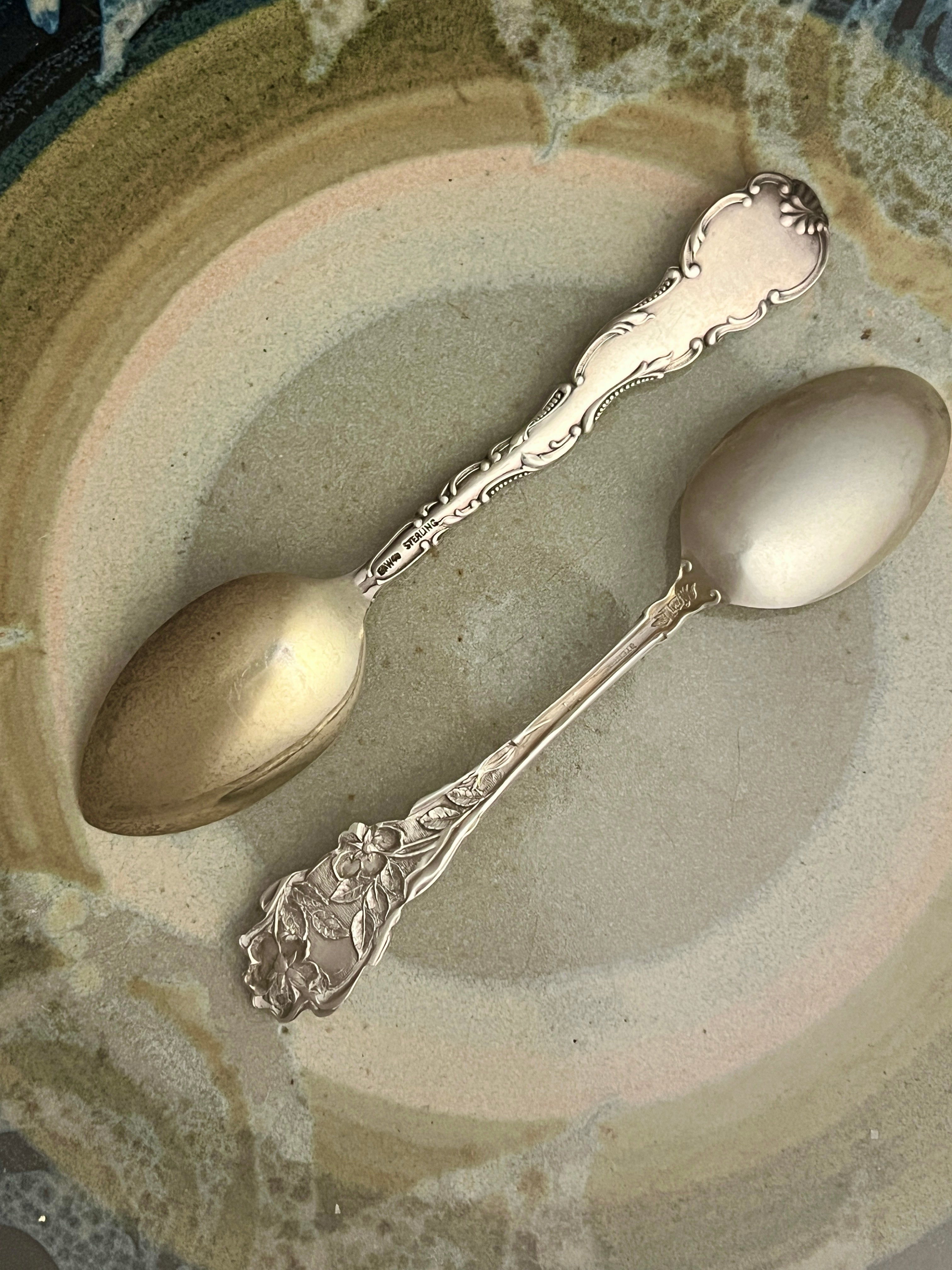 Baker-Manchester Sterling Silver Spoon and S. U.S & A NY Sherman w/Gilt Wash