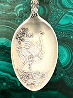 Joseph Mayer & Bros. Sterling Silver Demitasse Souvenir Spoon ("Los Angeles") Ostrich