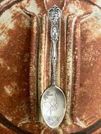 Joseph Mayer & Bros. Sterling Silver Demitasse Souvenir Spoon ("Los Angeles") Ostrich