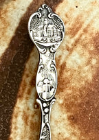 Joseph Mayer & Bros. Sterling Silver Demitasse Souvenir Spoon ("Los Angeles") Ostrich