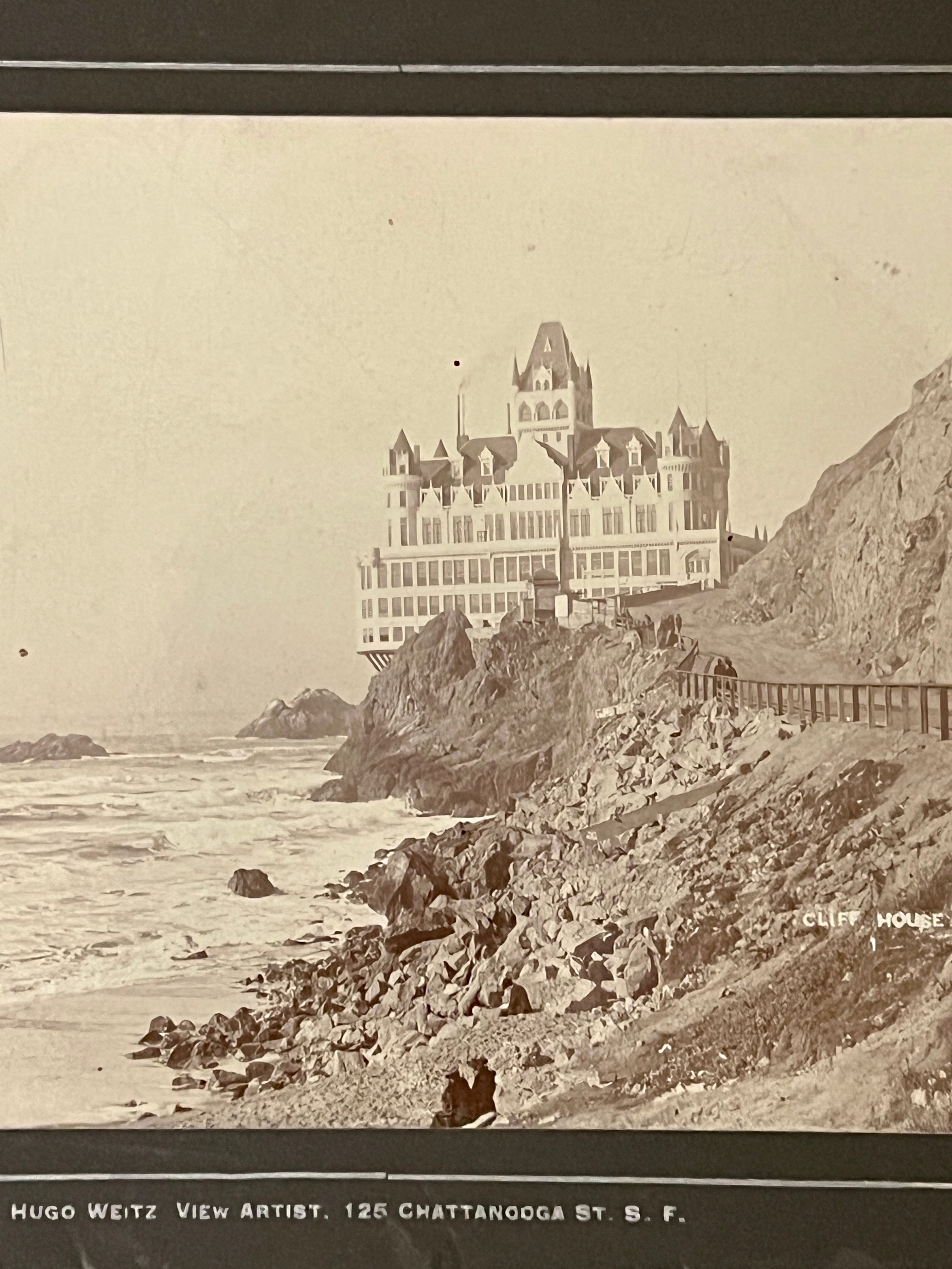 Antique Hugo Weitz Mounted Photograph (Cliff House; San Francisco circa 1900)