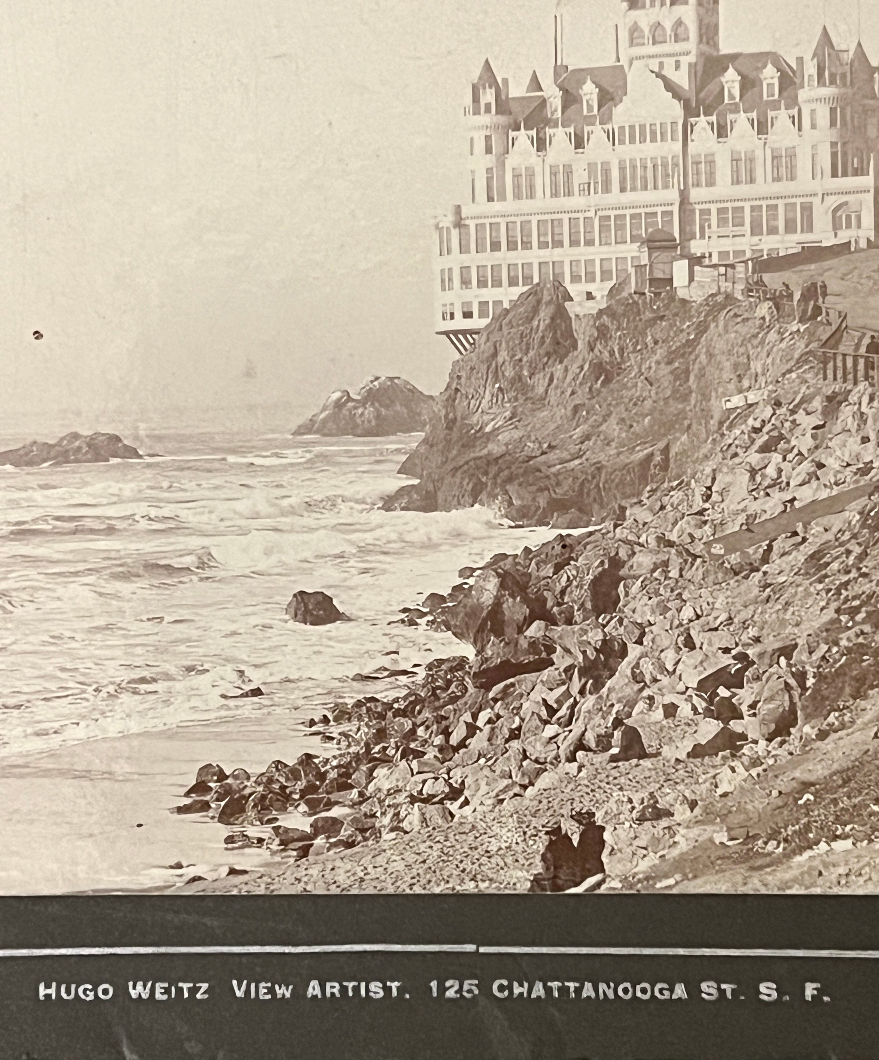 Antique Hugo Weitz Mounted Photograph (Cliff House; San Francisco circa 1900)