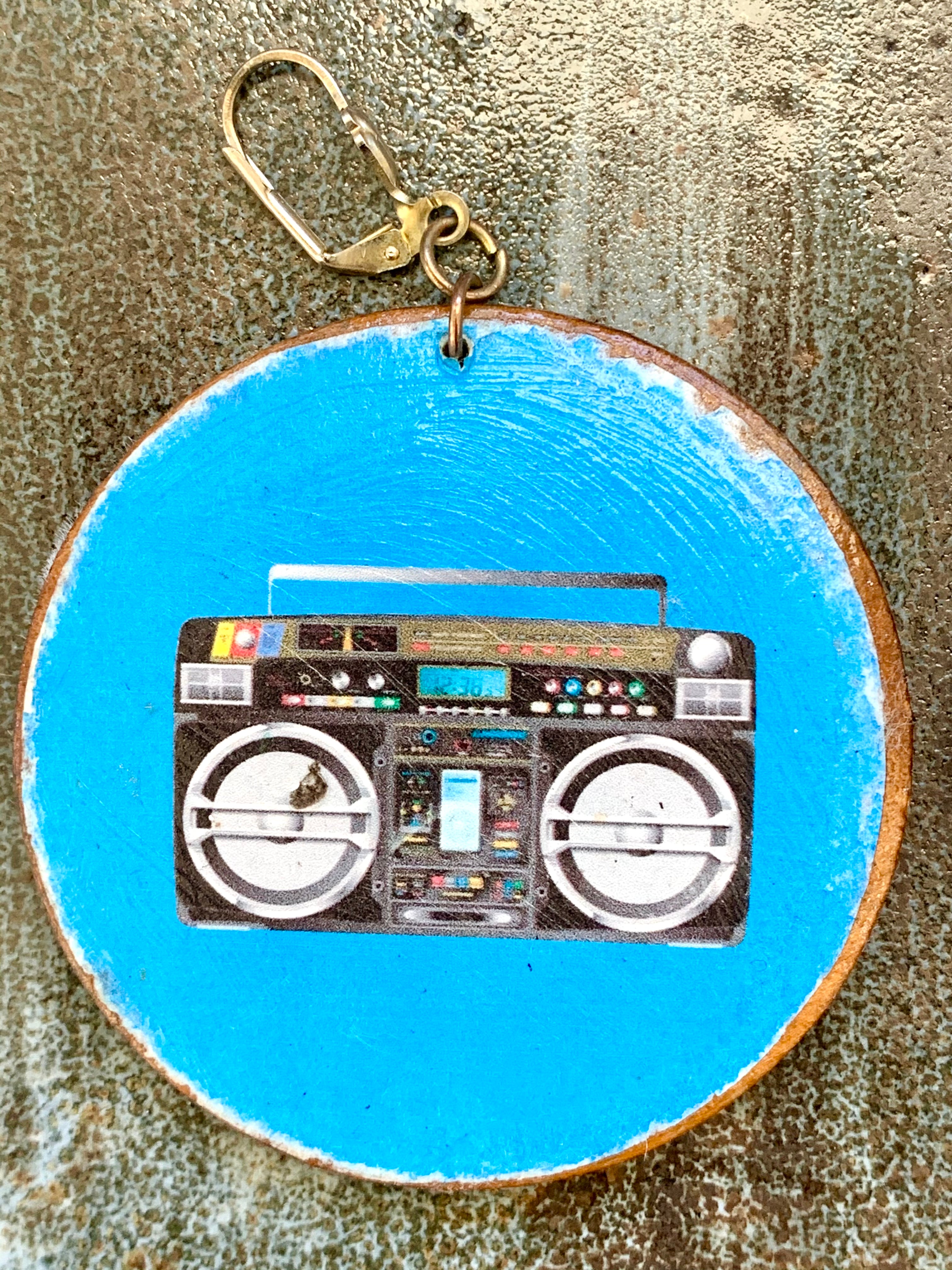 Retro Boom Box Radio Earrings